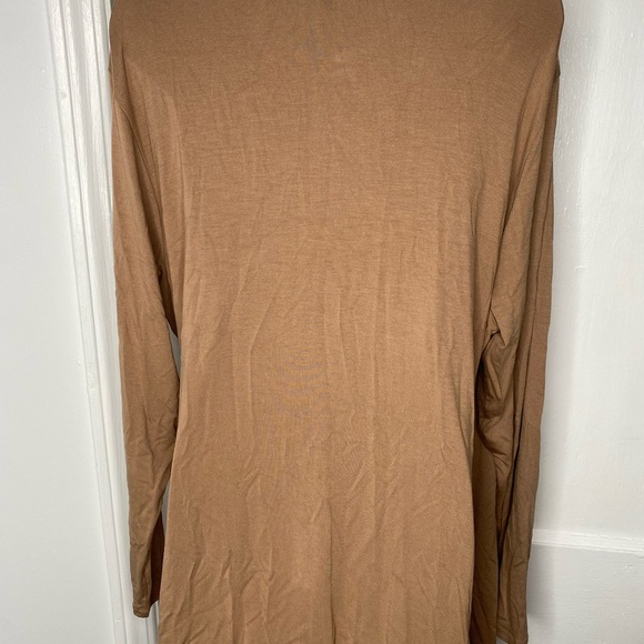 UNIVERSAL STANDARD NWT Nordstrom Brown Draped Long Sleeve Top - Picture 7 of 8